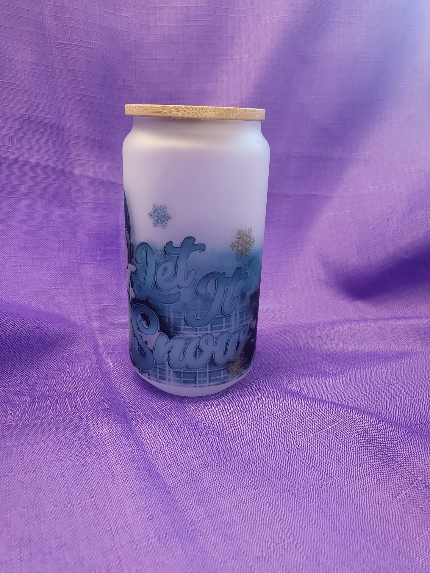 Let It Snow Glass Tumbler