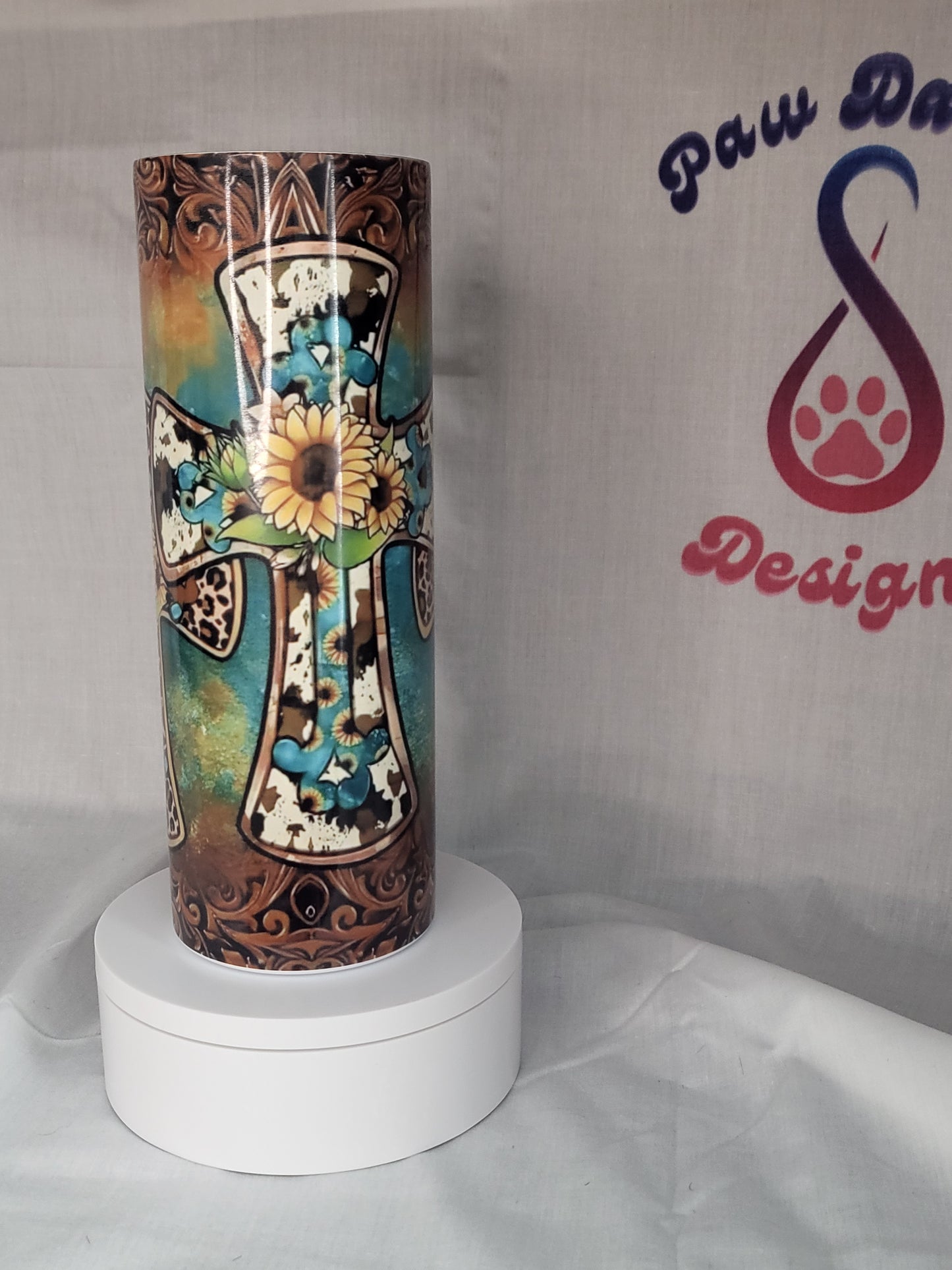 Cowhide Crosses Tumbler