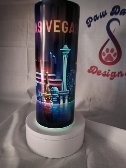 Las Vegas Skyline Glow Tumblet